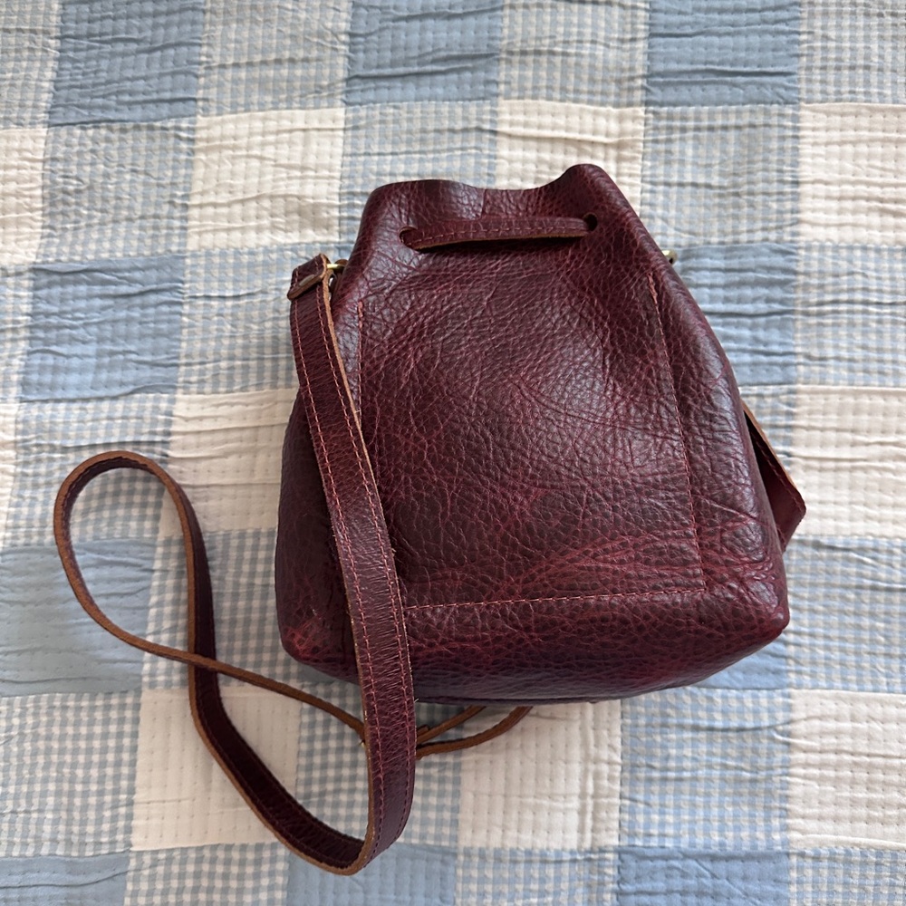 NWOT Portland Leather Bucket Bag - Cinnamon Bear - Picture 3 of 6